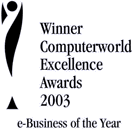 Computerworld Excelence Awards 2003 - e-Business of the Year